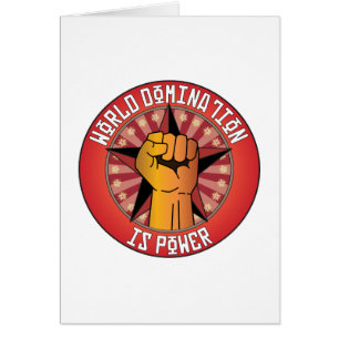 Cartão A dominação do mundo é poder