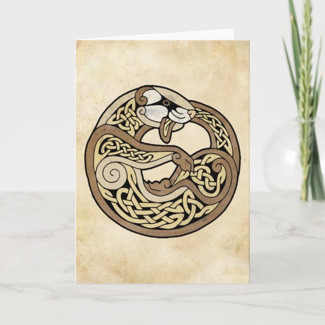 Cartão A doninha celta (Frente)