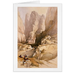 Cartão A entrada a PETRA, o 10 de março de 1839, chapeia