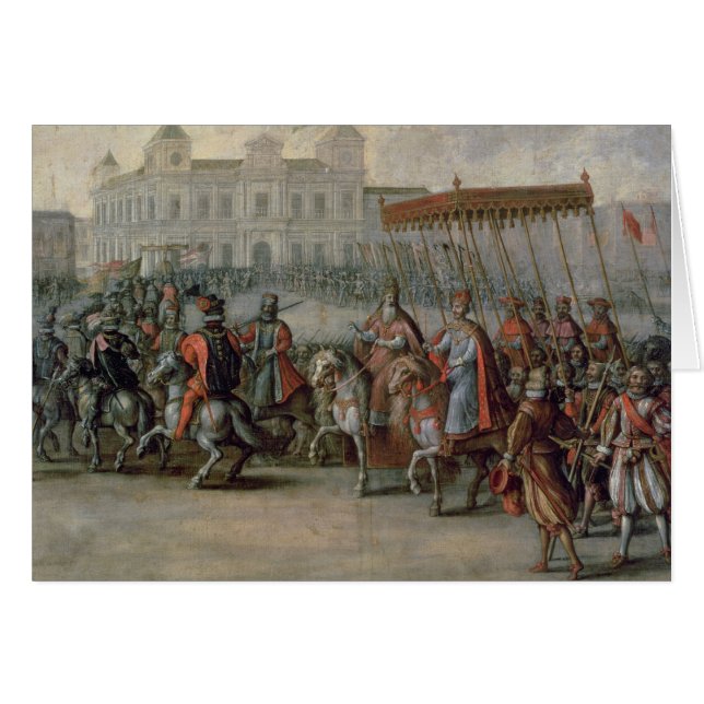 Cartão A entrada de Charles V (Frente Horizontal)
