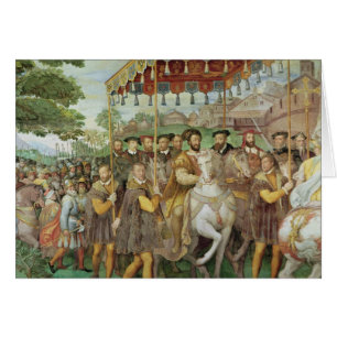 Cartão A entrada solene do imperador Charles V