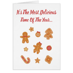 Cartão A Época Mais Deliciosa Do Ano, Pão De Gengala Xmas