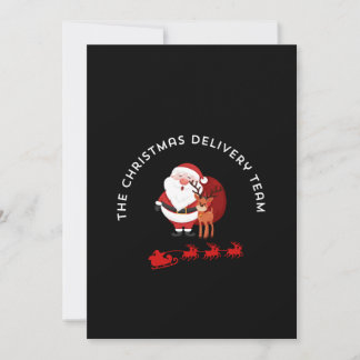 Cartão A Equipe de Entrega de Natal