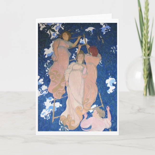 Cartão A Escada na Folhagem, Maurice Denis (Frente)