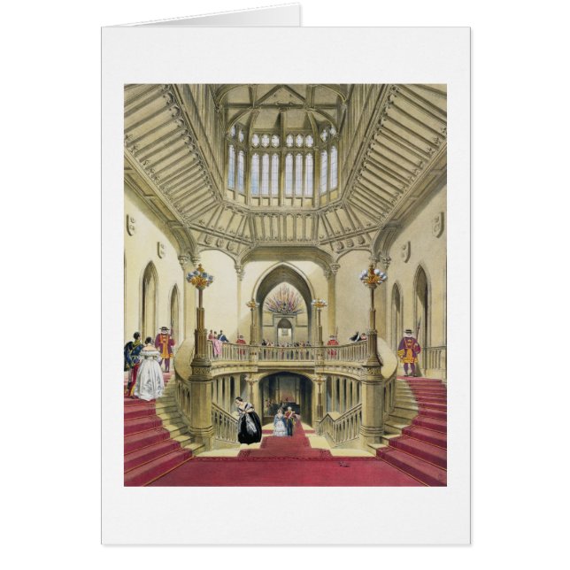 Cartão A escadaria grande, castelo de Windsor, 'de um (Frente)