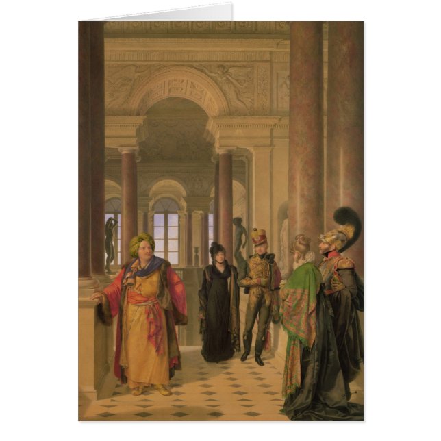 Cartão A escadaria principal do Louvre, 1817 (Frente)