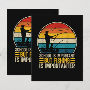 Cartão A Escola É Importante Mas A Pesca É Mais Important