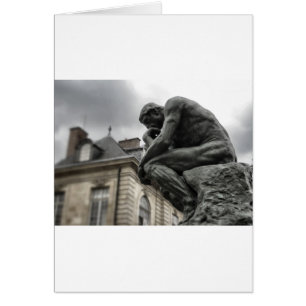 Cartão A Escultura Thinker Rodin Paris