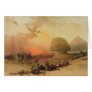 Cartão A esfinge em Giza