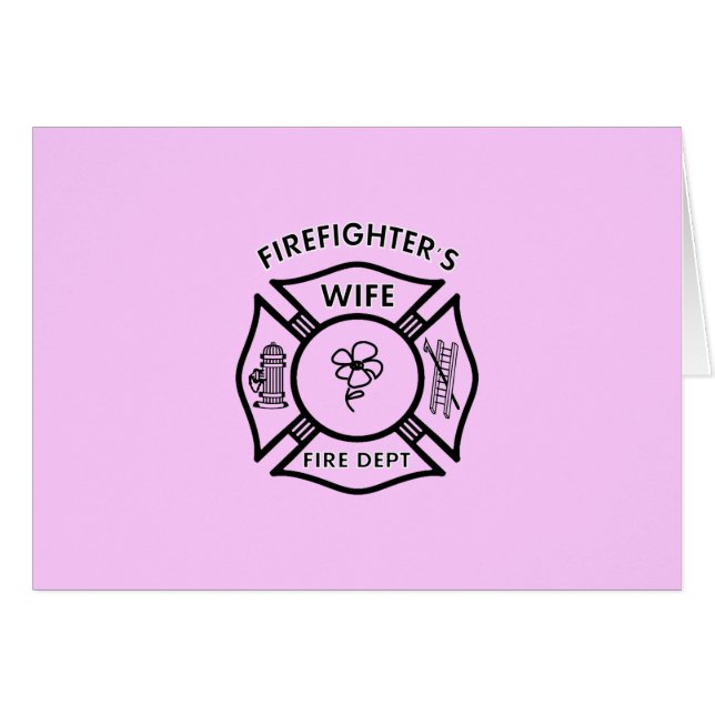 Cartão A esposa do bombeiro (Frente horizontal)