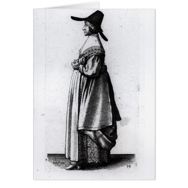 Cartão A esposa do comerciante, 1640 (Frente)