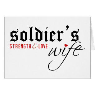 Cartão A esposa do soldado: Stength & amor