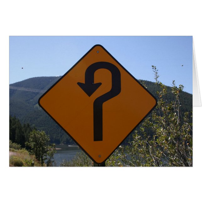 Cartão A estrada viajou menos (Frente Horizontal)