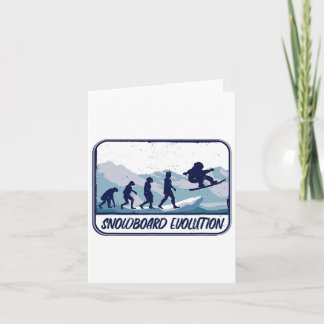 Cartão A Evolução De Snowboard Atravessa Os Lixos De Muda