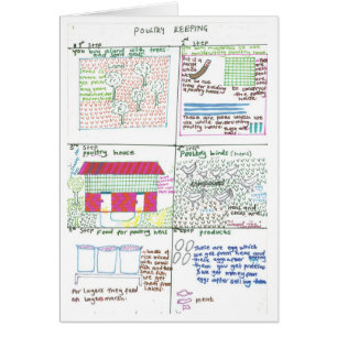 Cartão A exploração avícola de Erinah