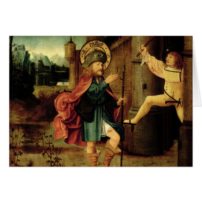 Cartão A expulsão do santo Roch de Roma (Frente Horizontal)