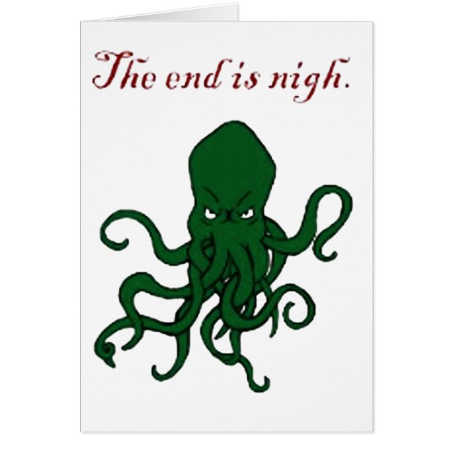 Cartão A extremidade é Nigh (Frente)