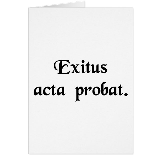 Cartão A extremidade justifica os meios (Frente)