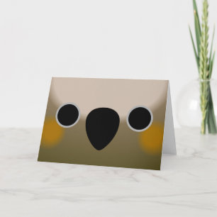 Cartão A face de um kākā neozelandês