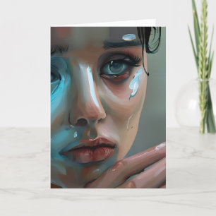 Cartão A face triste das mulheres   Vazio de choro