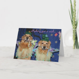 Cartão A Fairy Golden Birthday