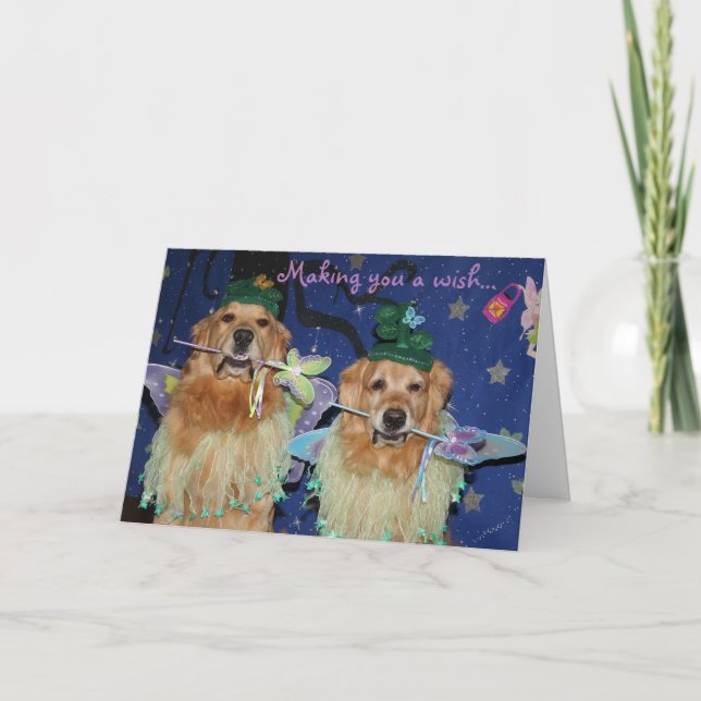 Cartão A Fairy Golden Birthday (Frente)