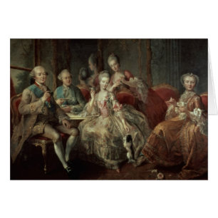 Cartão A família de Penthievre ou o copo do chocolate