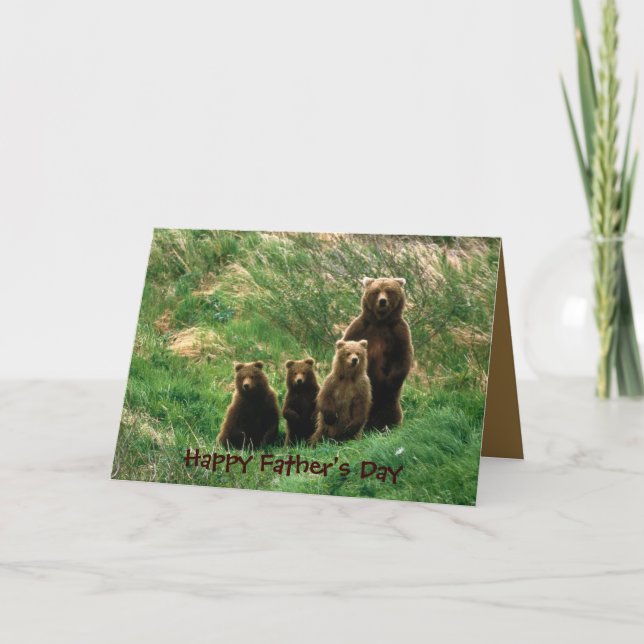 Cartão A família, dia dos pais feliz (Frente)