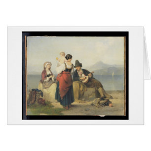 Cartão A família napolitana, 1865 (óleo no painel)