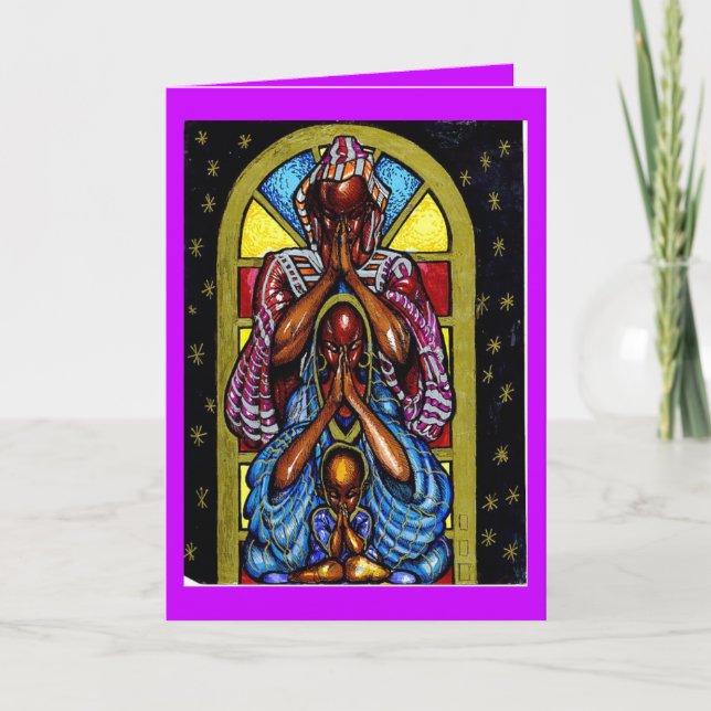 CARTÃO A FAMILY THAT PRAYS TOGETHER STAY  TOGETHER (Frente)