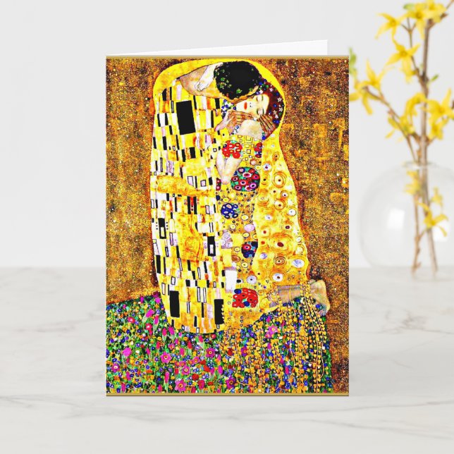 Cartão A famosa pintura de Gustav Klimt (Flor Amarela)