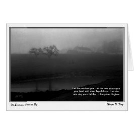 Cartão A Fazenda de Scamman envolta em Nevoeiro