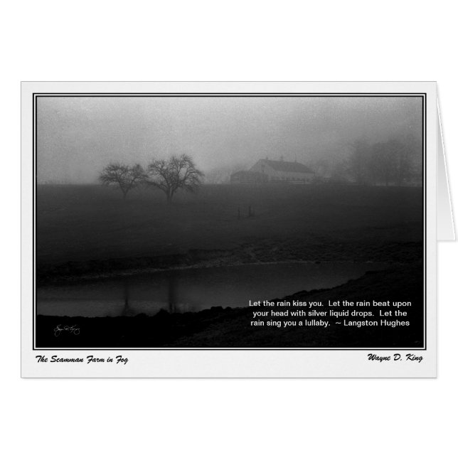 Cartão A Fazenda de Scamman envolta em Nevoeiro (Frente Horizontal)
