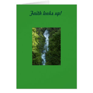 Cartão A fé olha acima!