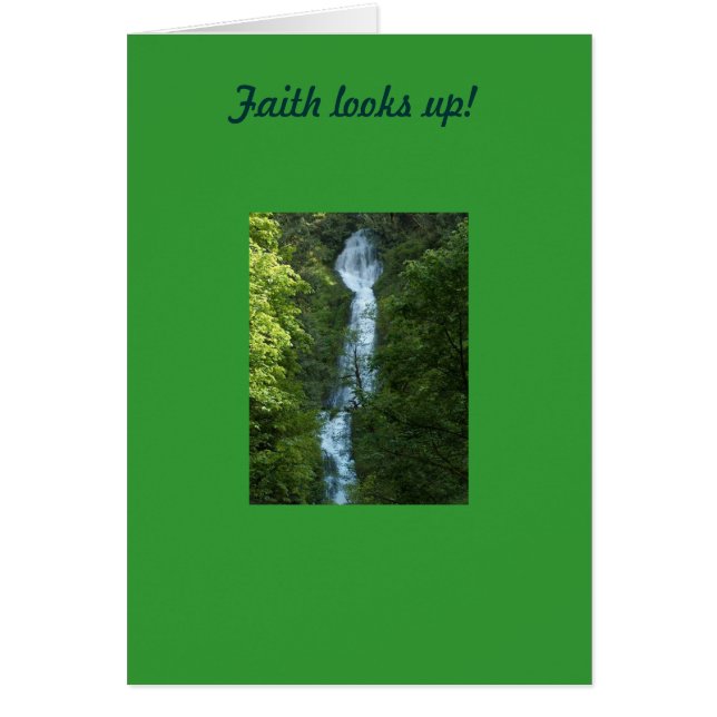 Cartão A fé olha acima! (Frente)