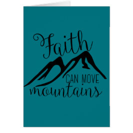 Cartão a fé pode mover montanhas