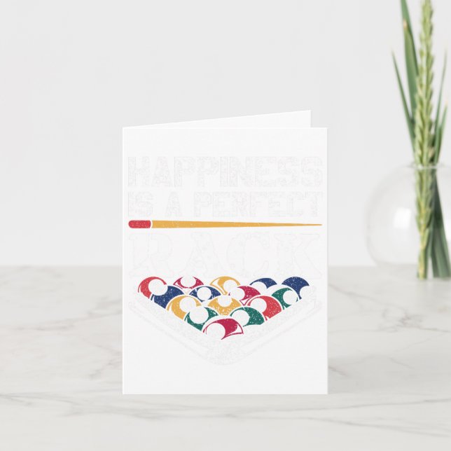 Cartão A Felicidade É Um Jogador De Piscina De Rack Perfe (Frente)