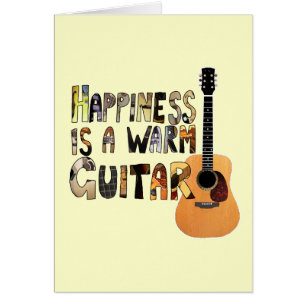 Cartão A felicidade é uma guitarra morna