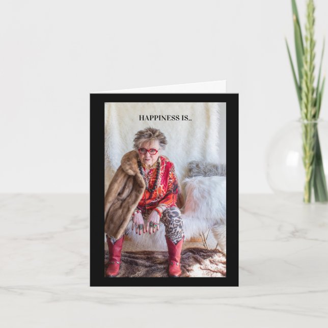 Cartão A felicidade não tem que acionar o alarme do cartã (Frente)