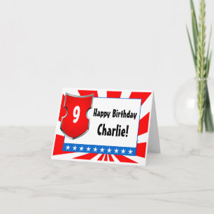 Cartão A festa de aniversário do guerreiro de Ninja caç