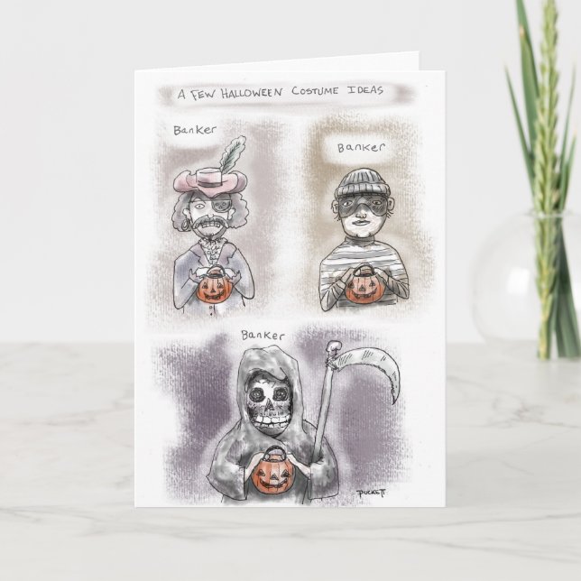 Cartão A few Halloween Costume Ideas (Frente)