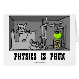 Cartão A física é Phun (divertimento) (o gato de