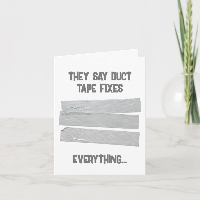 Cartão A fita Duct fica bem em breve (Frente)