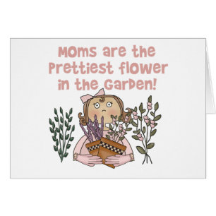 Cartão A flor a mais bonita da mamã no jardim