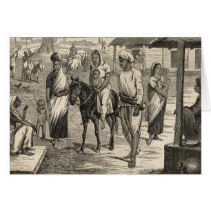 Cartão A fome indiana