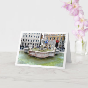 Cartão A Fontana del Moro, Roma, Itália