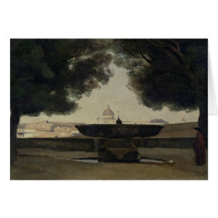 Cartão A fonte da academia francesa em Roma