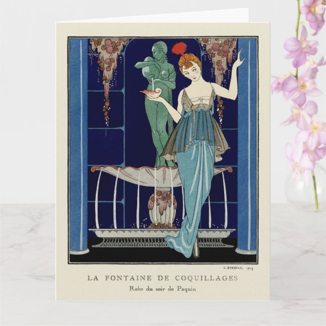 Cartão A fonte do Shell por George Barbier (Orquídea)
