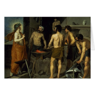 Cartão A forja de Vulcan, 1630