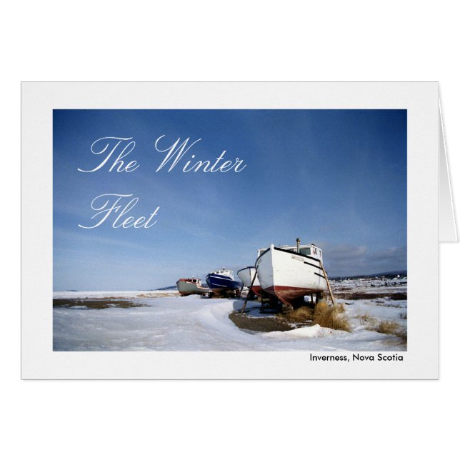 Cartão A frota de inverno (Frente Horizontal)